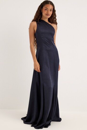 Bubbleroom Occasion One Shoulder Satin Gown