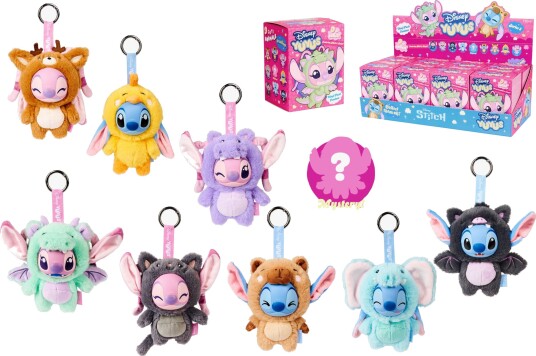 Disney YuYus Plysjnøkkelring Wave 3 Surprise 12 cm Stitch og Angel