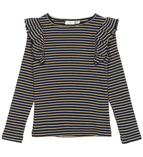 The New Tnpriscilla L_S Rib Tee Navy 110/116