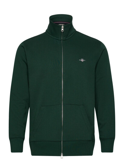 GANT Reg Shield Full Zip Sweat - Khaki green - M GANT Reg Shield Full Zip Sweat - Khaki green - M