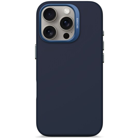 Decoded BackCover MagSafe Silikondeksel til iPhone 16 Pro   Navy