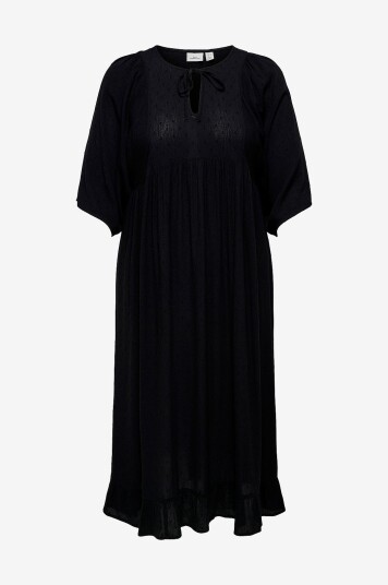 Only Carmakoma - Kjole carEleanor Life 2/4 Calf Dress Wvn - Svart