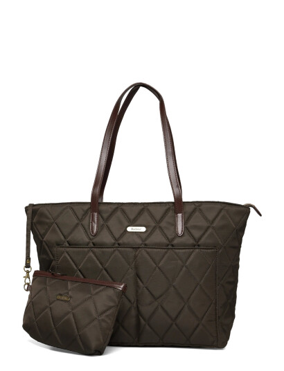 Barbour Barbour Quilted Tote Bag - Green - ONE SIZE Barbour Barbour Quilted Tote Bag - Green - ONE SIZE