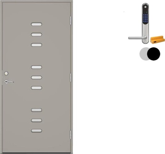 Ytterdør Swedoor Advance-Line Statement Glint med Yale Doorman Classic Home
