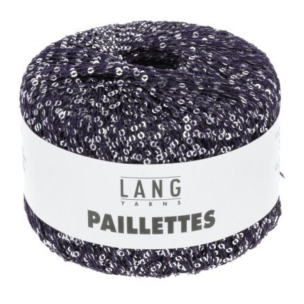 Lang Garn Paillettes Garn 35 Navy/Sølv