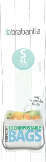 Brabantia Perfectfit Code S Søppeldunkfôr 6 L Polyetylen Pakke Av 10