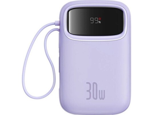 Baseus QPow 2 10000 mAh 30W Lilla Baseus QPow 2 10000 mAh 30W Lilla