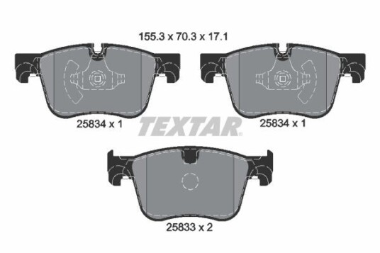 Bremseklosser TEXTAR 2583401 Bremseklosser TEXTAR 2583401