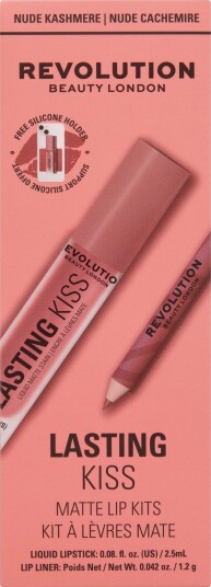 Revolution Beauty London Lasting Kiss Matte Lip Kit Nude Kashmere