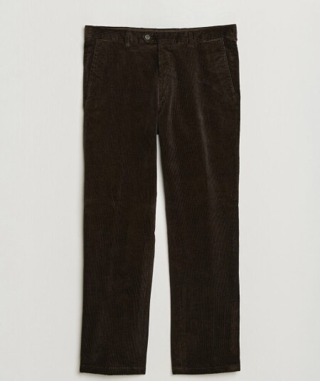 Oscar Jacobson Dandy Corduroy Trousers Dark Brown