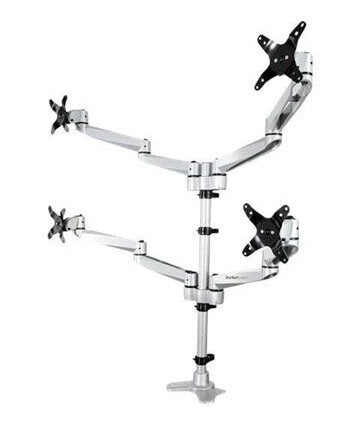StarTech.com Quad Monitor Mount - Premium - For up to 27" VESA Monitors - desk mount (adjustable arm)