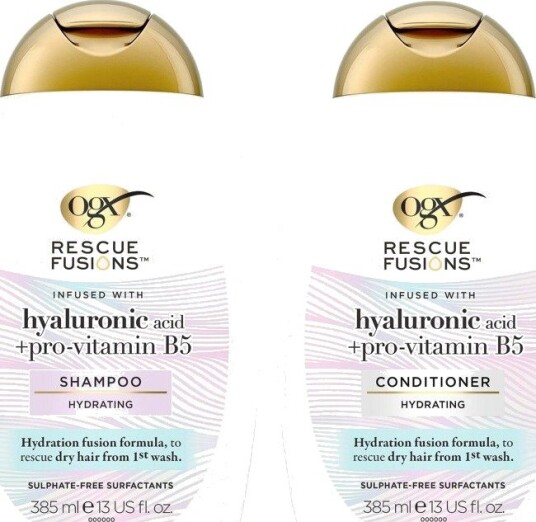 Ogx Rescue Fusions Hyaluronic Acid Shampoo 385 ml & Conditioner 385 ml