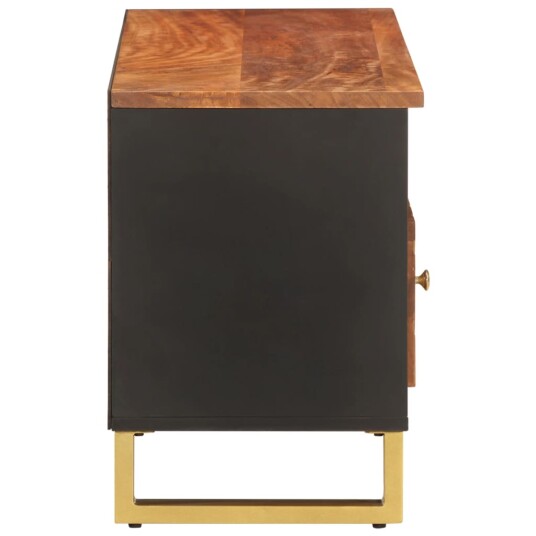 vidaXL TV-benk brun og svart 100x33,5x46 cm heltre mango 8720845422172 vidaXL TV-benk brun og svart 100x33,5x46 cm heltre mango 8720845422172