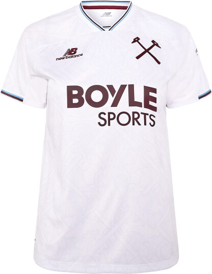 New Balance West Ham United 26/27 Away Womens Short Sleeve Jersey White S