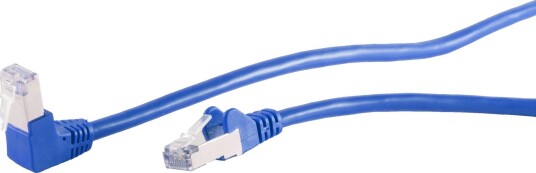 S/Conn Kvalitets Patchkabel Vinklet S/Ftp Dobbelt Skjermet Vinkel Rett Cat.6 Blå 7,5 M 1660864061