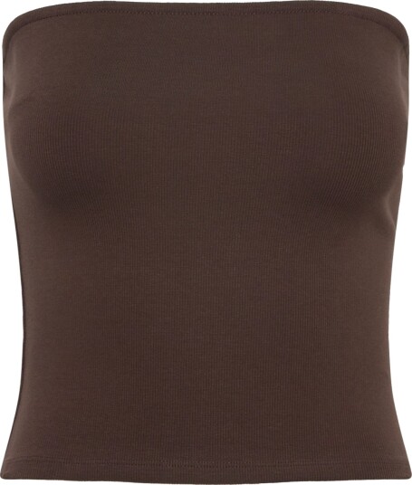 Gina Tricot Super Stretch Tube Top   Brown   XS