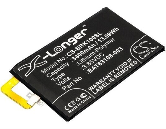 Blackberry Mercury batteri (3400 mAh 3.85 V, Sort) Blackberry Mercury batteri (3400 mAh 3.85 V, Sort)