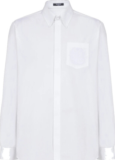 Balmain Herre Skjorter Hvit L,