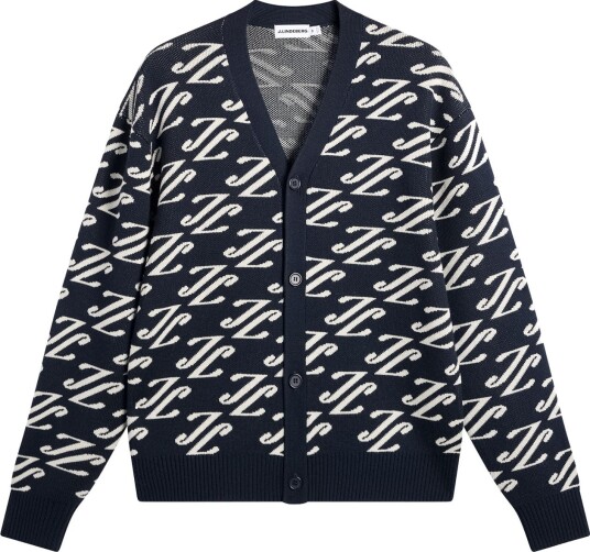 J. Lindeberg Denny Jacquard Cardigan Black L