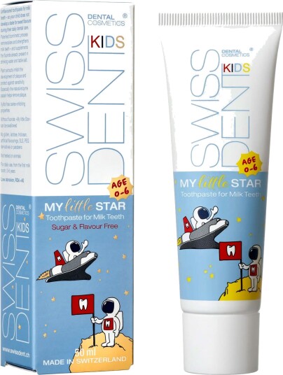 Swissdent Barnetannkrem Barn My Little Star 0-6 år 50 ml.