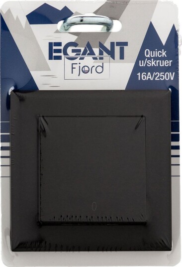Egant Fjord Bryter 2-polet 16A Svart Egant Fjord Bryter 2-polet 16A Svart