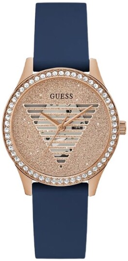 Guess Dameklokke GW0530L3 Idol Rosegullfarget/Gummi Ø38 mm