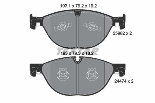 Bremseklosser TEXTAR 2598201