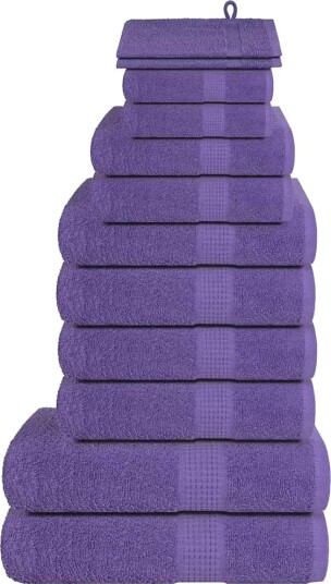 vidaXL 12 delers håndklesett FROGN lilla 360 gsm
