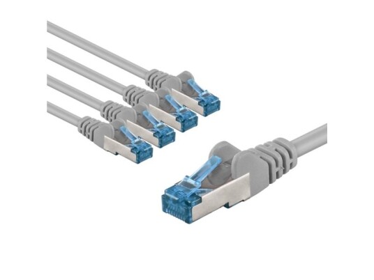 Goobay 67515 1 M Cat6a S/Ftp S-Stp Rj-45 Rj-45 Blå Grå