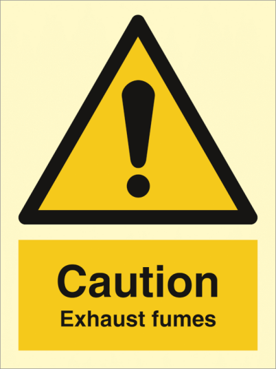 Caution Exhaust fumes - Etterlysende Vinyl HI150 - 200 x 150 mm