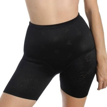 sassa Truser Cotton Jacquard Shaping Brief Long Leg Svart 48 Dame