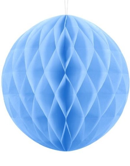 Partydeco Himmelblå Honeycomb Ball 30 cm