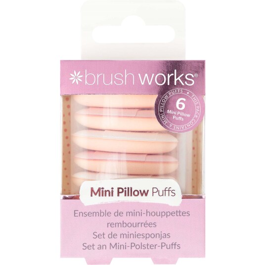 Brushworks Mini Pillow Puffs 6pcs