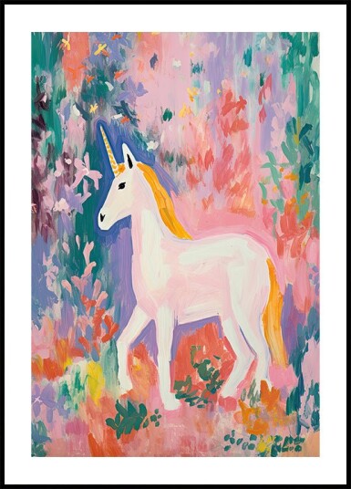 Colorful Unicorn Plakat Plakat / 50x70cm