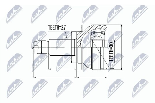 Nty Drivknute drivaksel NTY NPZ SB 009 Nty Drivknute drivaksel NTY NPZ SB 009