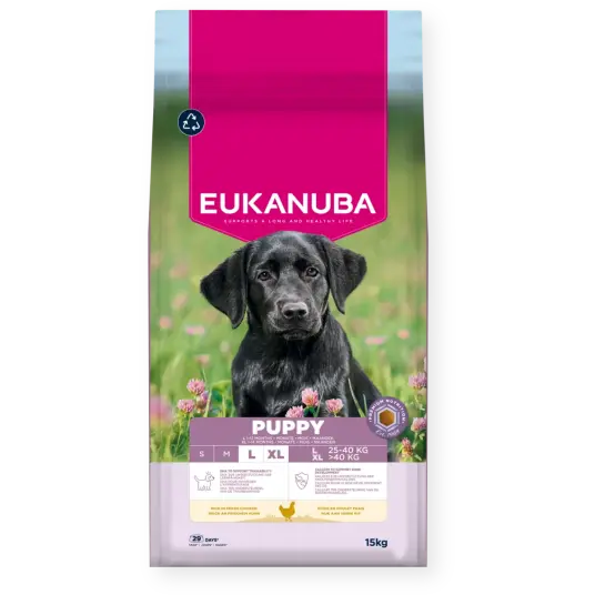 Eukanuba Valpefôr Tørrfôr for Store Raser 15 kg med Kylling Eukanuba Valpefôr Tørrfôr for Store Raser 15 kg med Kylling