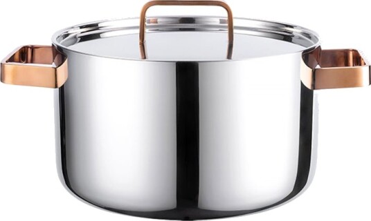 Løve Boen Gryte 3 Ply 6L 24cm Med Rosegull Håndtak