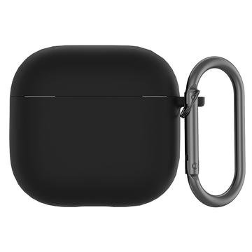 AirPods 4 Silikondeksel med Karabinkroken Svart AirPods 4 Silikondeksel med Karabinkroken Svart