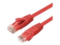 MicroConnect - Koblingskabel - RJ-45 (hann) til RJ-45 (hann) - 2 m - 5 mm - UTP - CAT 6a - halogenfri, innendørs, formstøpt, rund, uten hindringer - rød