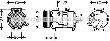 AC kompressor PRASCO CNAK256