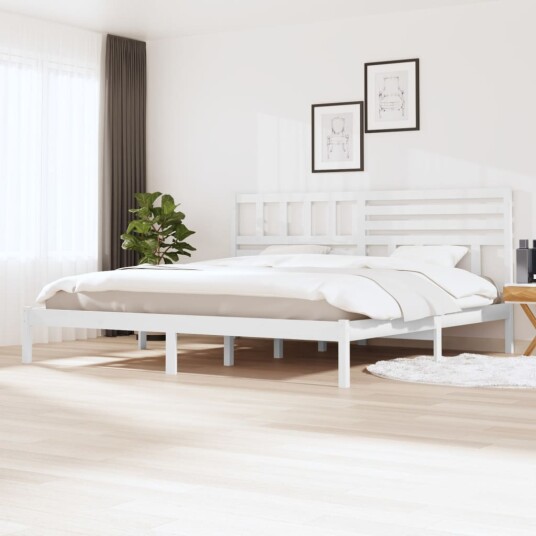 vidaXL Sengeramme hvit heltre furu 200x200 cm vidaXL Sengeramme hvit heltre furu 200x200 cm