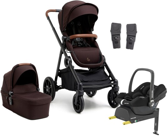Beemoo Pro Multi 2 Duovogn inkl. Maxi-Cosi CabrioFix Babybilstol &  Base Espresso Brown