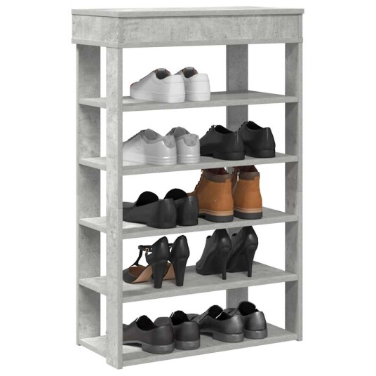 Skohylle betonggrå 60x30x98 cm konstruert tre 8721158649577 Skohylle betonggrå 60x30x98 cm konstruert tre 8721158649577
