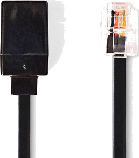Nedis Forlengelseskabel for telefon ??? 10 meter RJ11 hann/hun svart