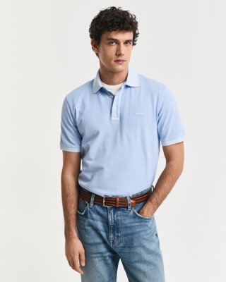 Gant Solbleket piquéskjorte FRESH BLUE M