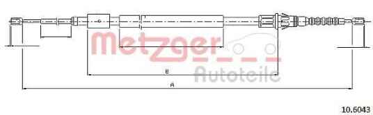 Tautrekk, håndbremse METZGER 10.6043