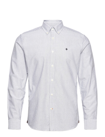 Morris Douglas Stripe Shirt Slim Fit   Blue   XS