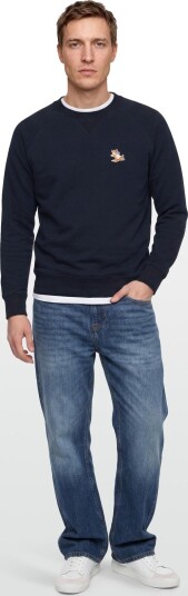 Maison Kitsune Chillax Fox Patch Classic Sweatshirt Navy XL