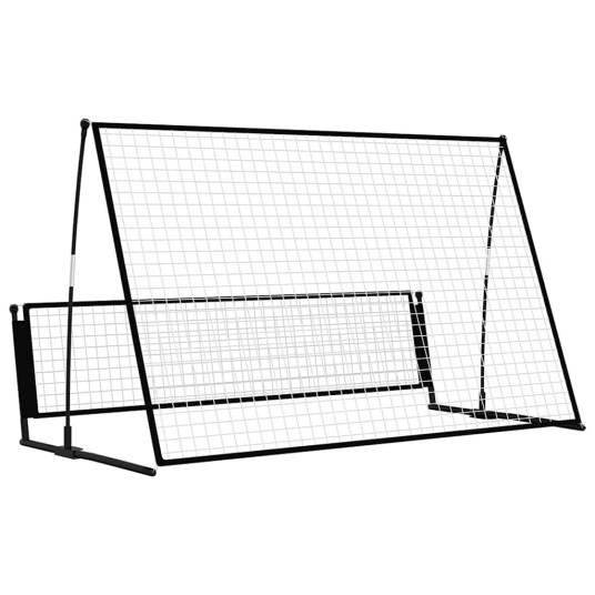 2-i-1 Fotballmål og stoppnett 202x104x120 cm stål 2-i-1 Fotballmål og stoppnett 202x104x120 cm stål