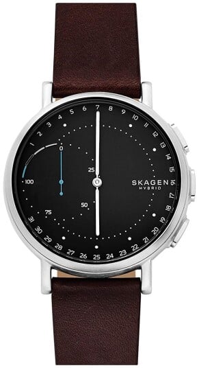 Skagen Herreklokke SKT1111 Signatur Sort/Lær Ø42 mm